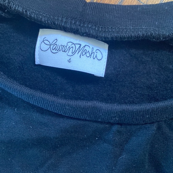 Lauren Moshi Black Graphic Crew Neck Sweater - Picture 2 of 6